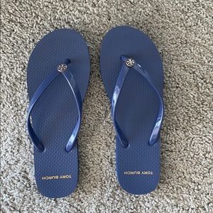 Tory Burch Navy Flip Flops